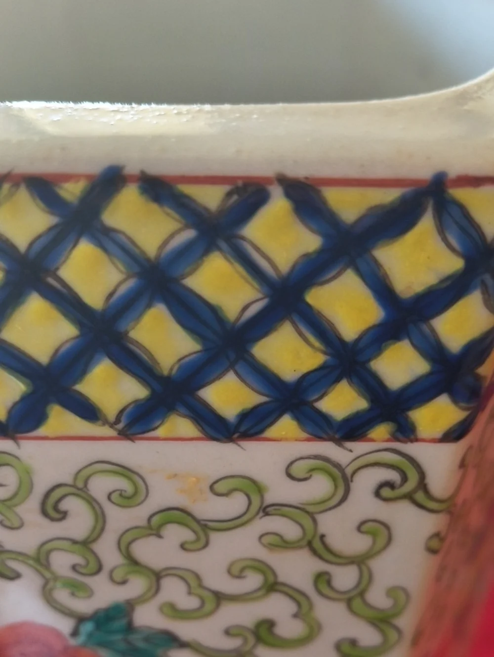 Hand-Painted Floral Porcelain Vase Ft. Butterfly And Hatch 11 In. Hex China